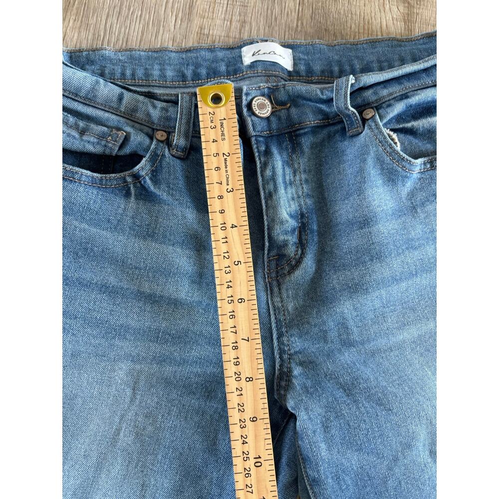 KanCan Jeans Women 9/28 Wide Leg High Rise Raw Frayed Cuff Medium Wash KC7802M - Picture 5 of 9
